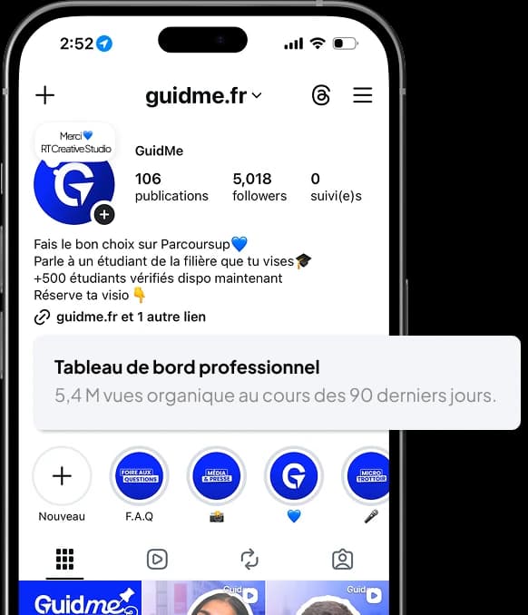 GuidMe sur mobile